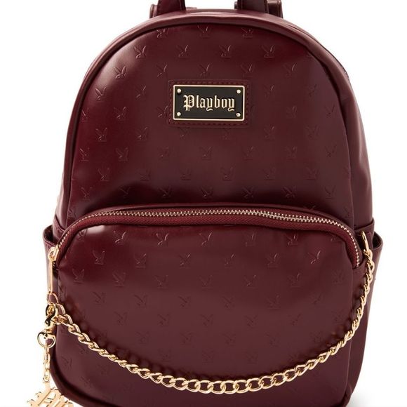 Playboy Embossed Playboy Bunny Backpack- Wine main image 5